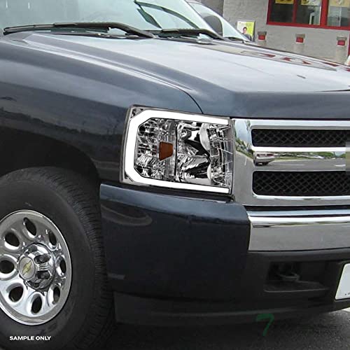 Black Housing LED Strip Bar Headlights With Amber Reflector P434
