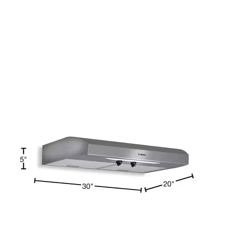 30 in. Undercabinet Range Hood with Lights in Stainless Steel B525