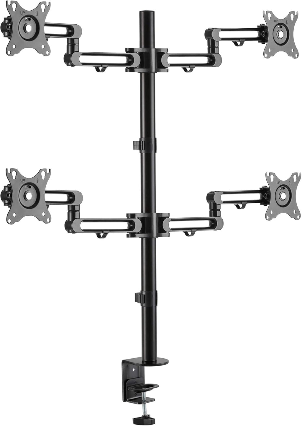 Quad Monitor Desk Stand with 4 Articulating Arms E8498