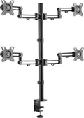 Quad Monitor Desk Stand with 4 Articulating Arms E8498