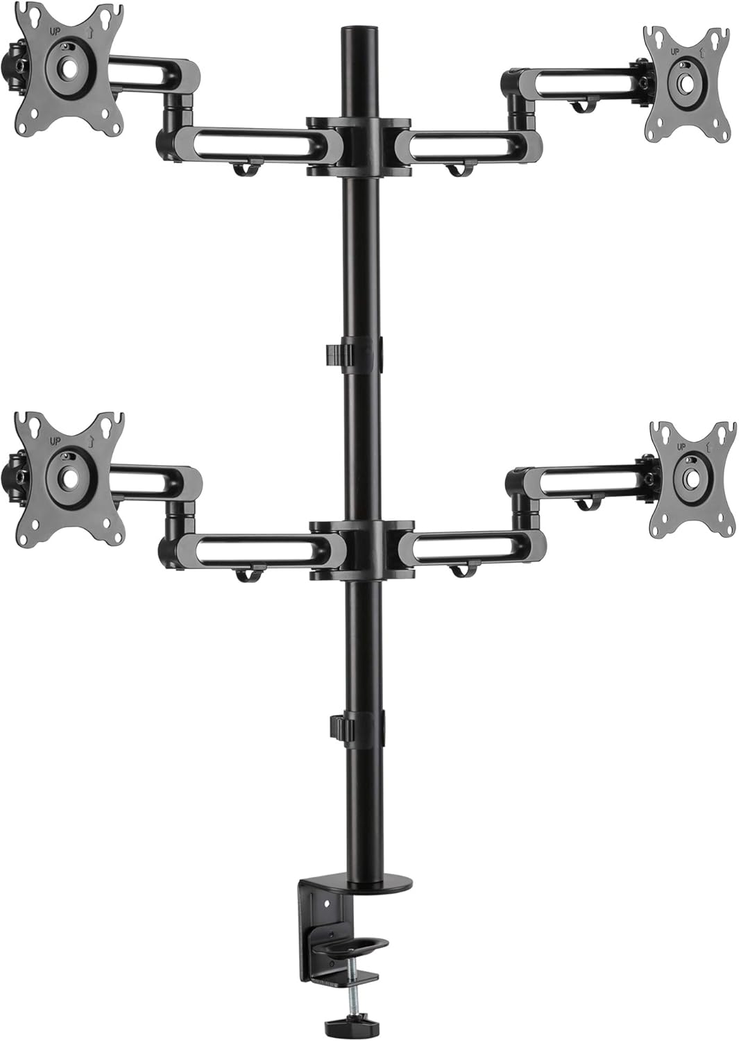 Quad Monitor Desk Stand with 4 Articulating Arms E8498