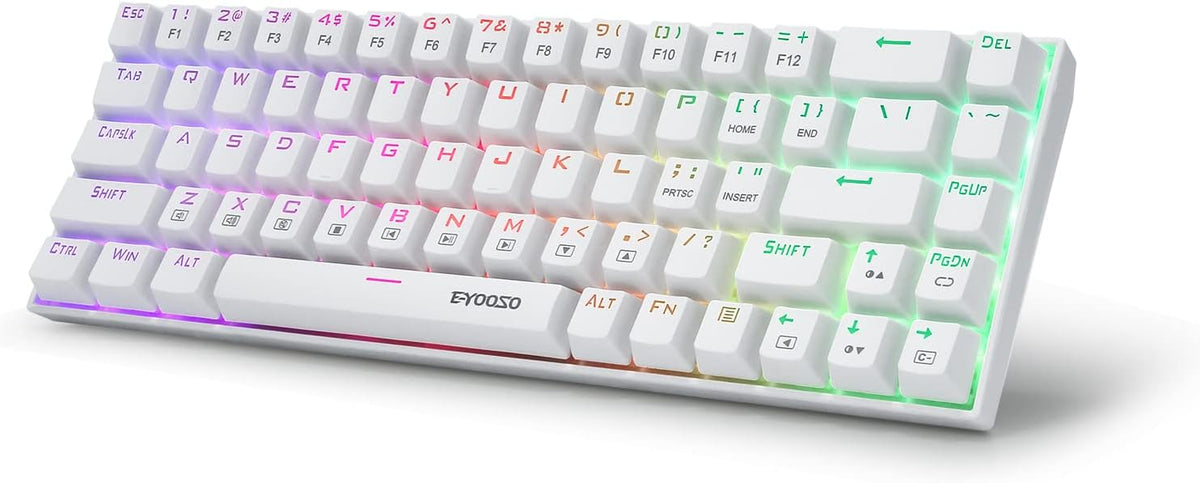 Silver and White RGB Mechanical Gaming Keyboard H872