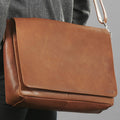 Tan Leather Messenger Bag O823136