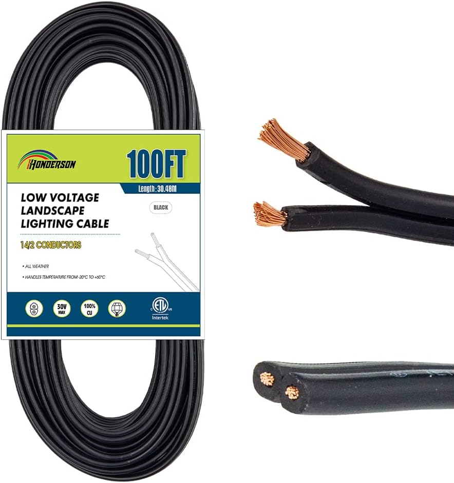 12-Gauge 2-Conductor 100 Feet Low Voltage Landscape Lighting Wire A690