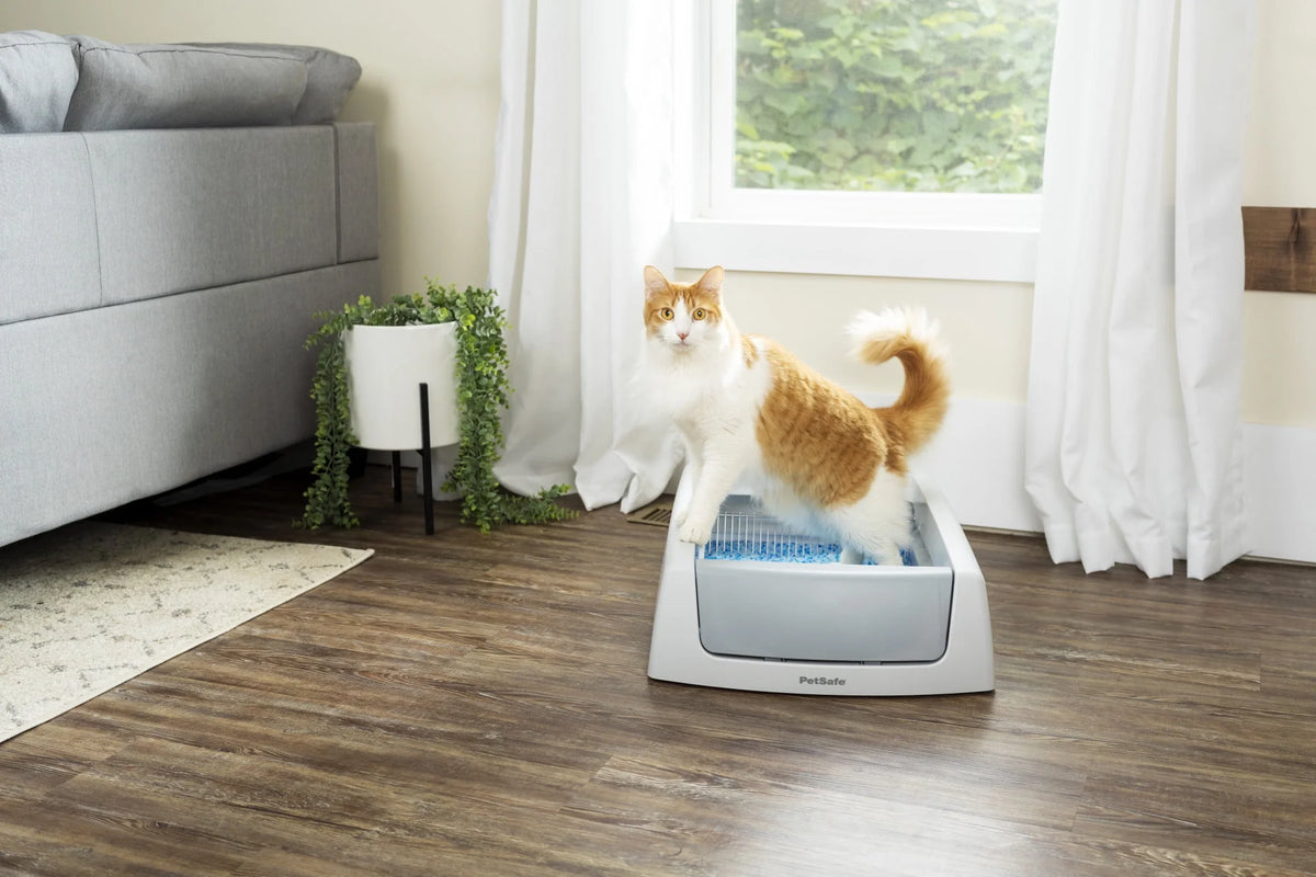 Gray Self-Cleaning Cat Litter Box W8975