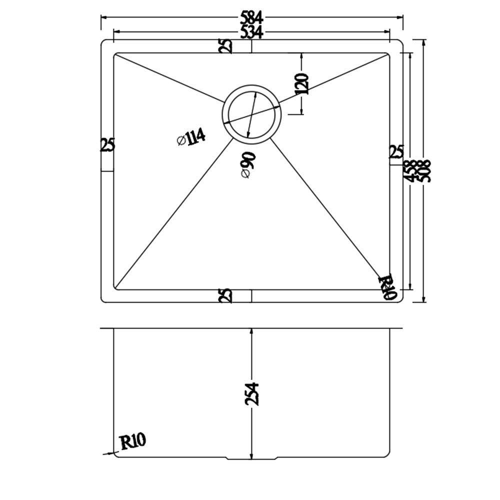 Brushed Nickel Laundry Sink F8564