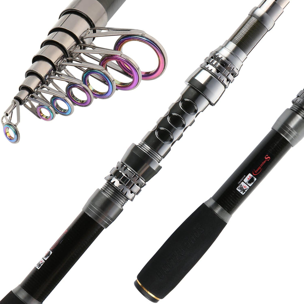 Telescopic Fishing Rod Combos with Spinning Reels and Carrier Bag M242396