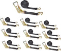 2.5 oz x 30 ft Tie Down Double Wire J Hook Ratchet Straps (Blue, 4 Pack) Z619133
