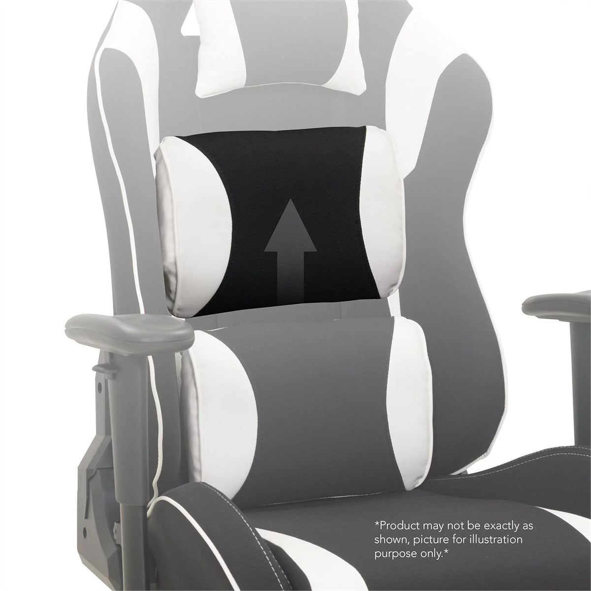 Black High Back Fabric Ergonomic Gaming Chair L66153