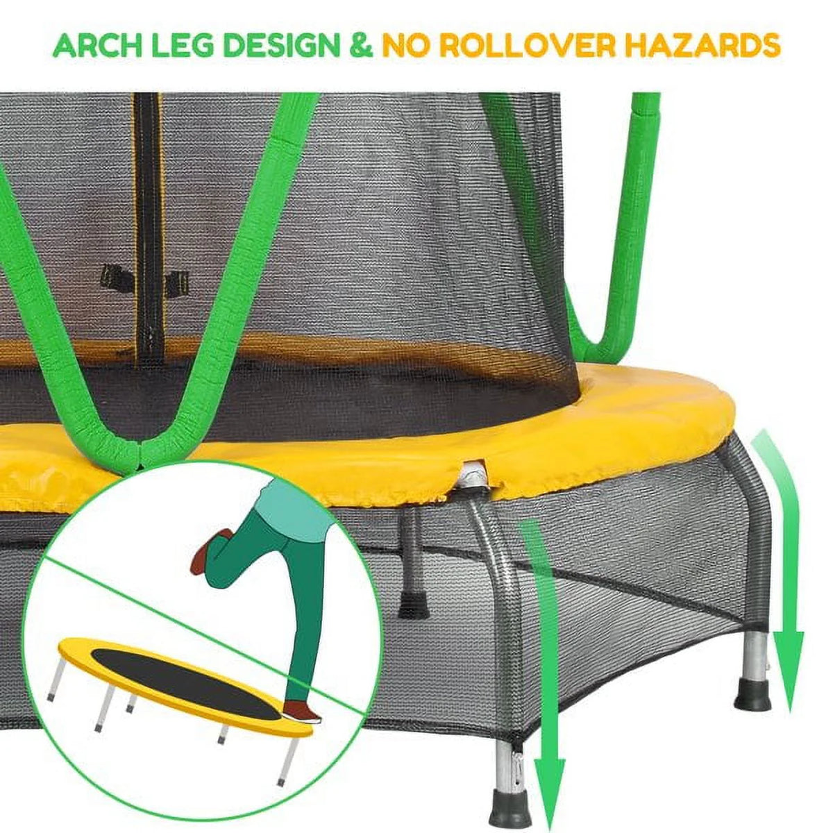 Small No-Gap Trampoline with Basketball Hoop O714
