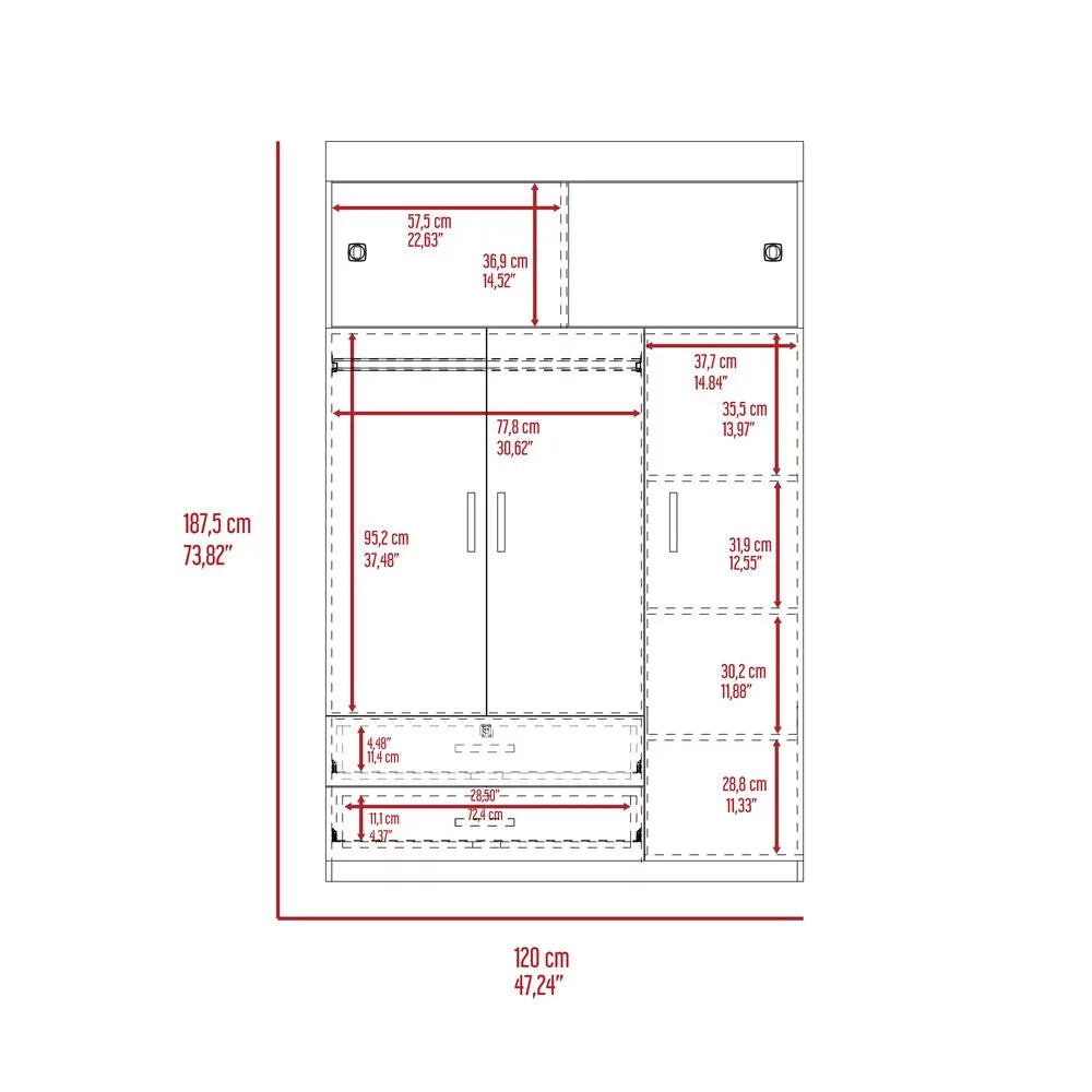 White Armoire C97402
