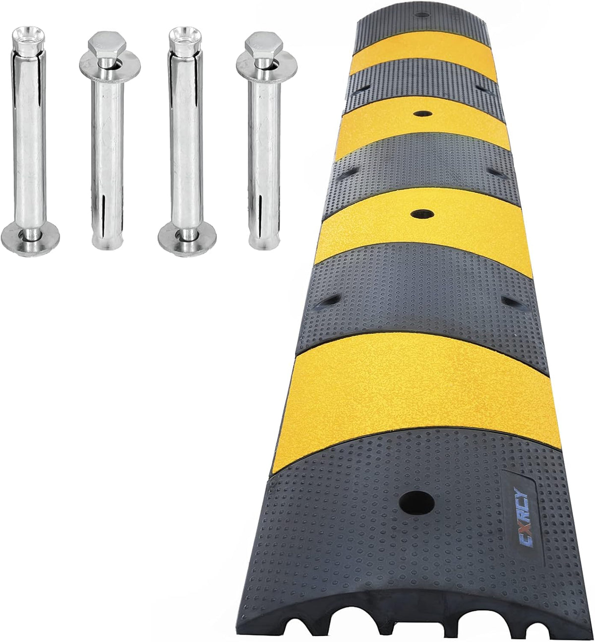 6FT Rubber Modular Speed Bump with 4 Bolts Q618347