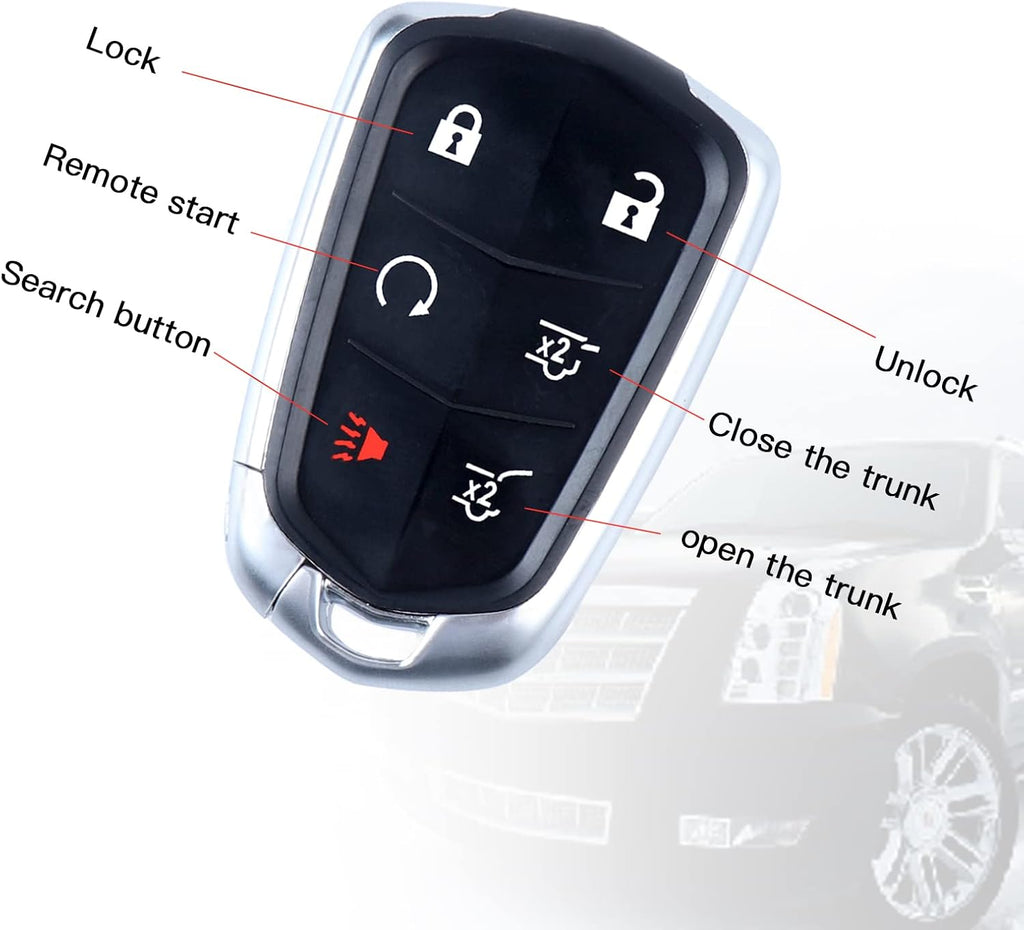 Keyless Entry Remote Control Smart Car Key Fob 1piece Pack of 2 Q748