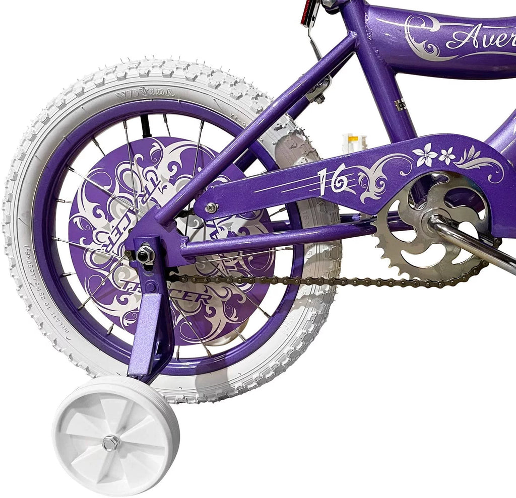 16 BMX Bicycle Coaster Brake One Piece Crank Chrome Rims Black Tire Kid's Bike White T973345