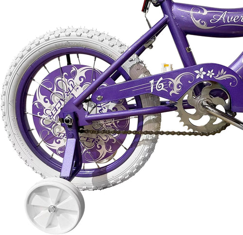 16 BMX Bicycle Coaster Brake One Piece Crank Chrome Rims Black Tire Kid's Bike White T973345