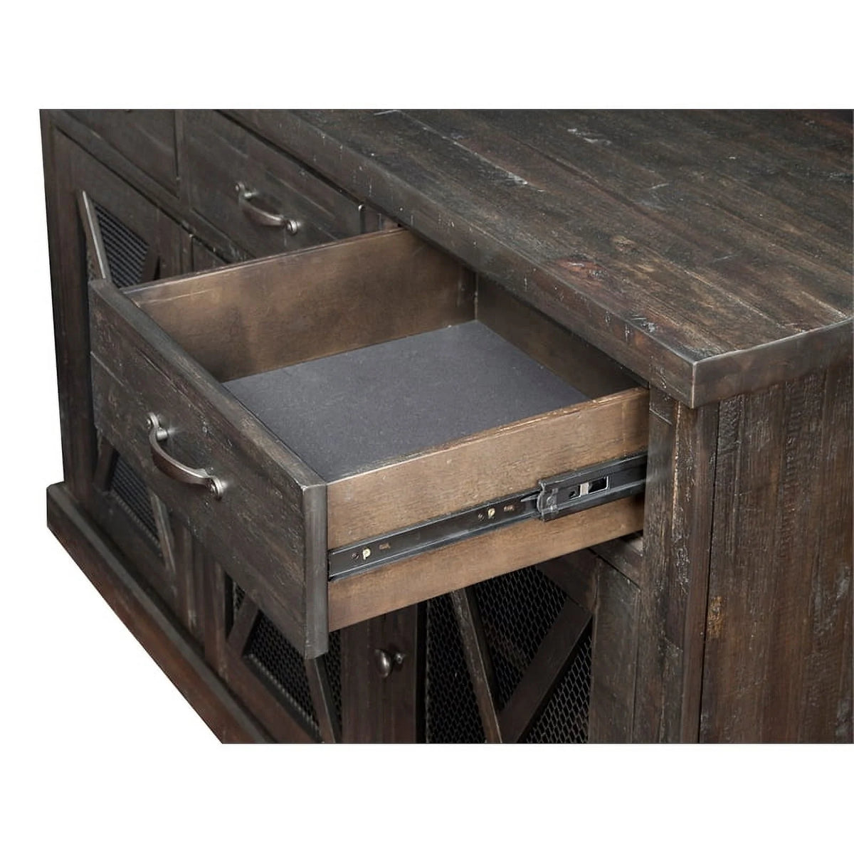 Contemporary Wood Dining Sideboard in Salvaged Gray I963468