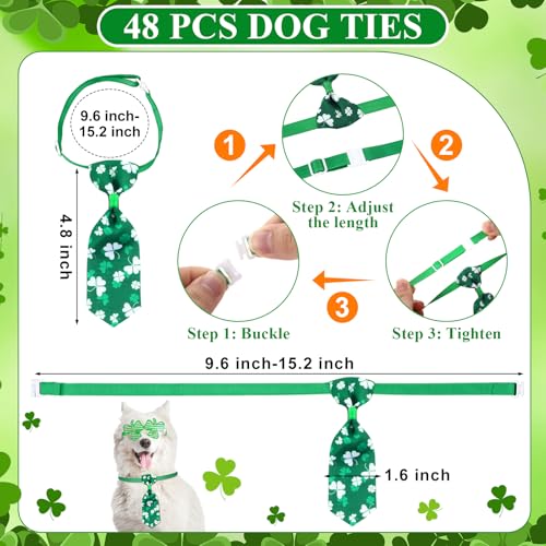 108 Pcs Dog Bandanas Bow Tie Set Plaid Pattern Adjustable Washable Reversible F495169