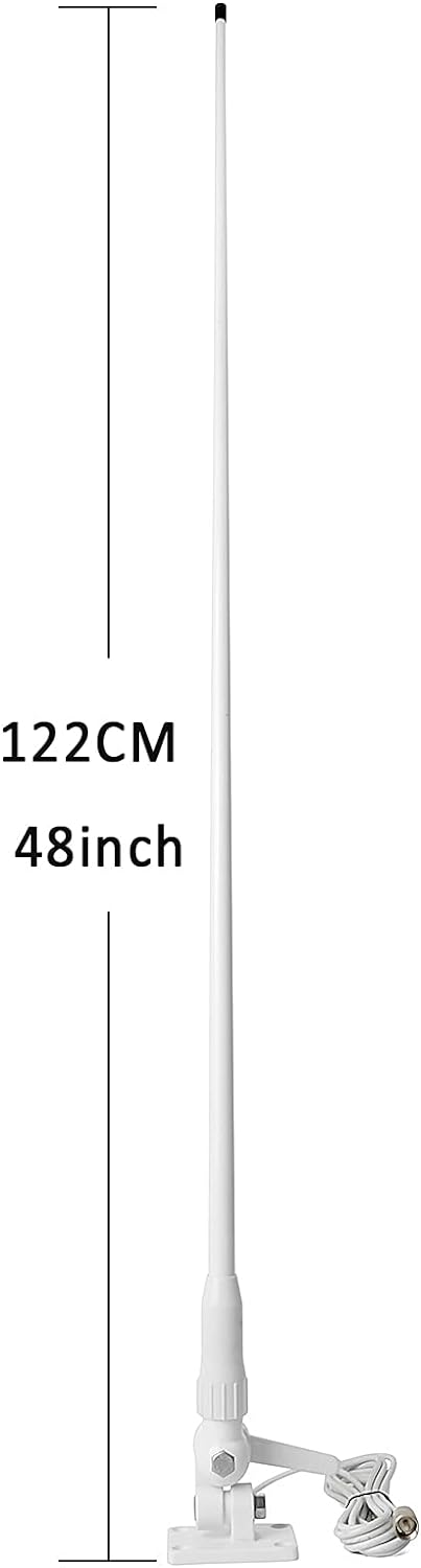 VHF Marine Antenna Waterproof 3DBI 43.3inch Fiberglass N731