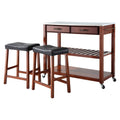 Stainless Steel Top Cherry Kitchen Cart L352645