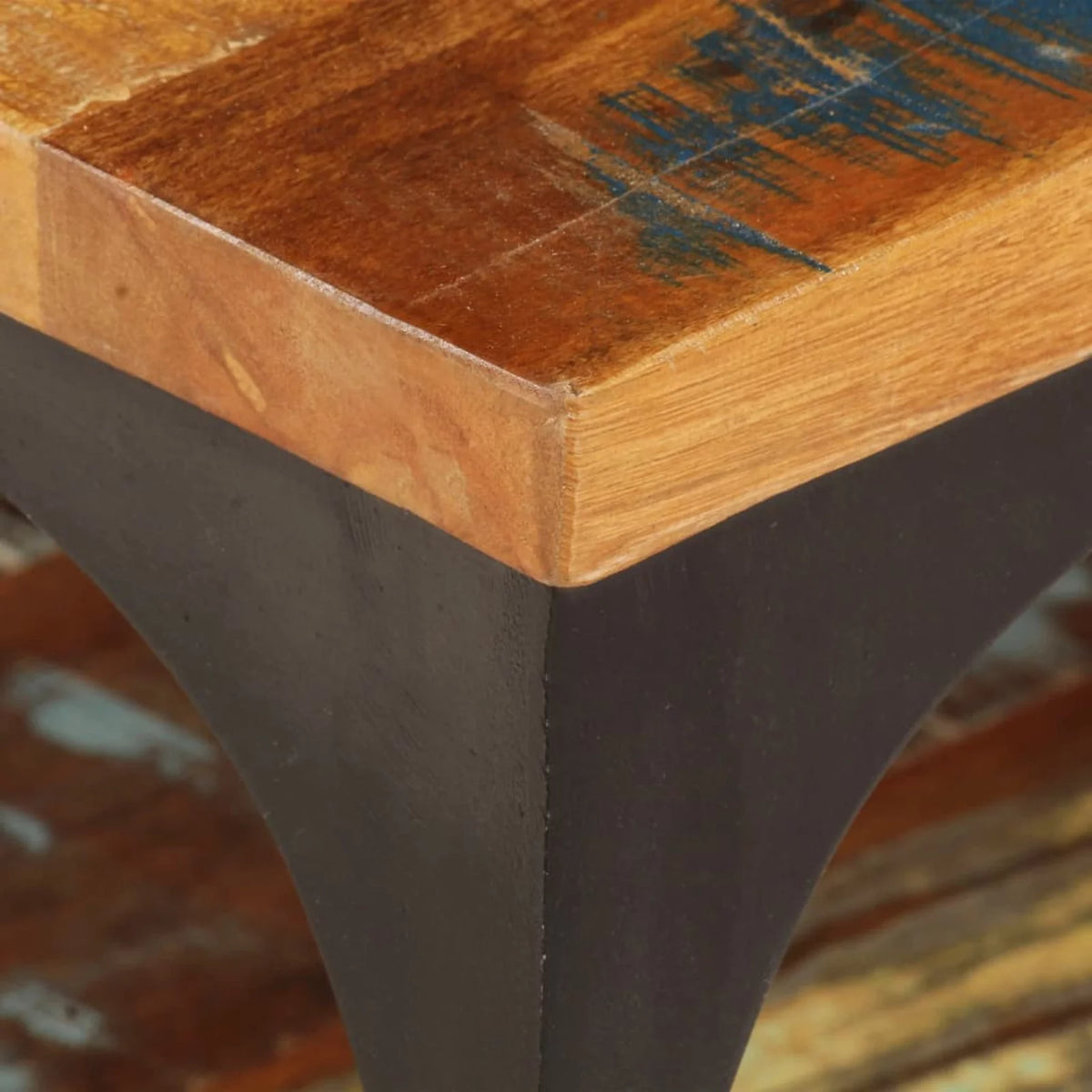 Coffee Table with Storage Shelf Reclaimed Wood Steel Frame S64681
