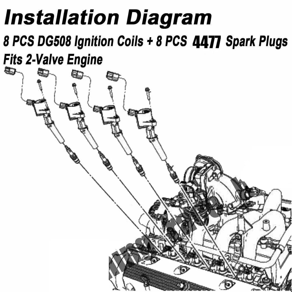 Set of 8 Ignition Coils & 8 Spark Plugs L59667
