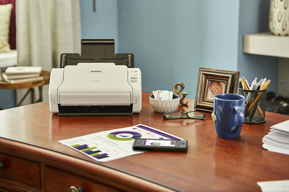Wireless High-Speed Desktop Document Scanner with Touchscreen LCD Y484