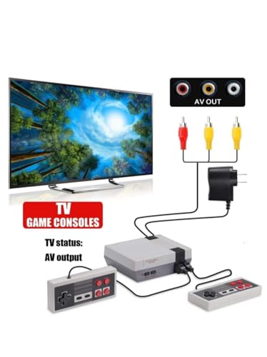 AV Classic Mini Video Game Console Built-in with 620 Games Dual Players Mode with 2 Controllers H79782