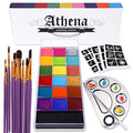 20 Colors Face Body Paint Oil Makeup Set with Mixing Palette and Brushes K583
