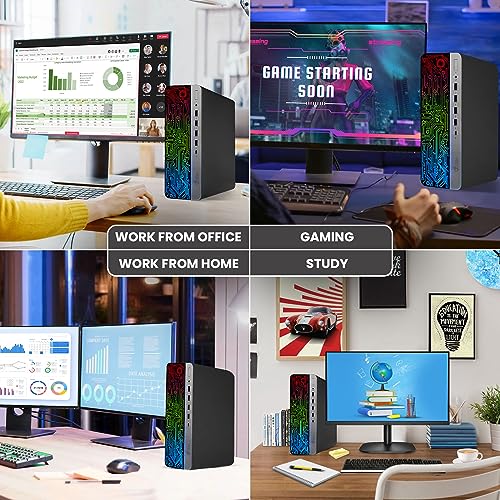RGB Gaming Desktop PC Bundle - Intel Core i5 6th Gen, 16GB DDR4 Ram, 1TB SSD, NVIDIA GeForce GTX 1050 Ti 4GB, 24-inch Monitor, Windows 11 Pro (Renewed) T252038