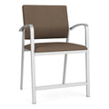 Brown and Silver Polyurethane & Steel Reception Hip Chair Y8819
