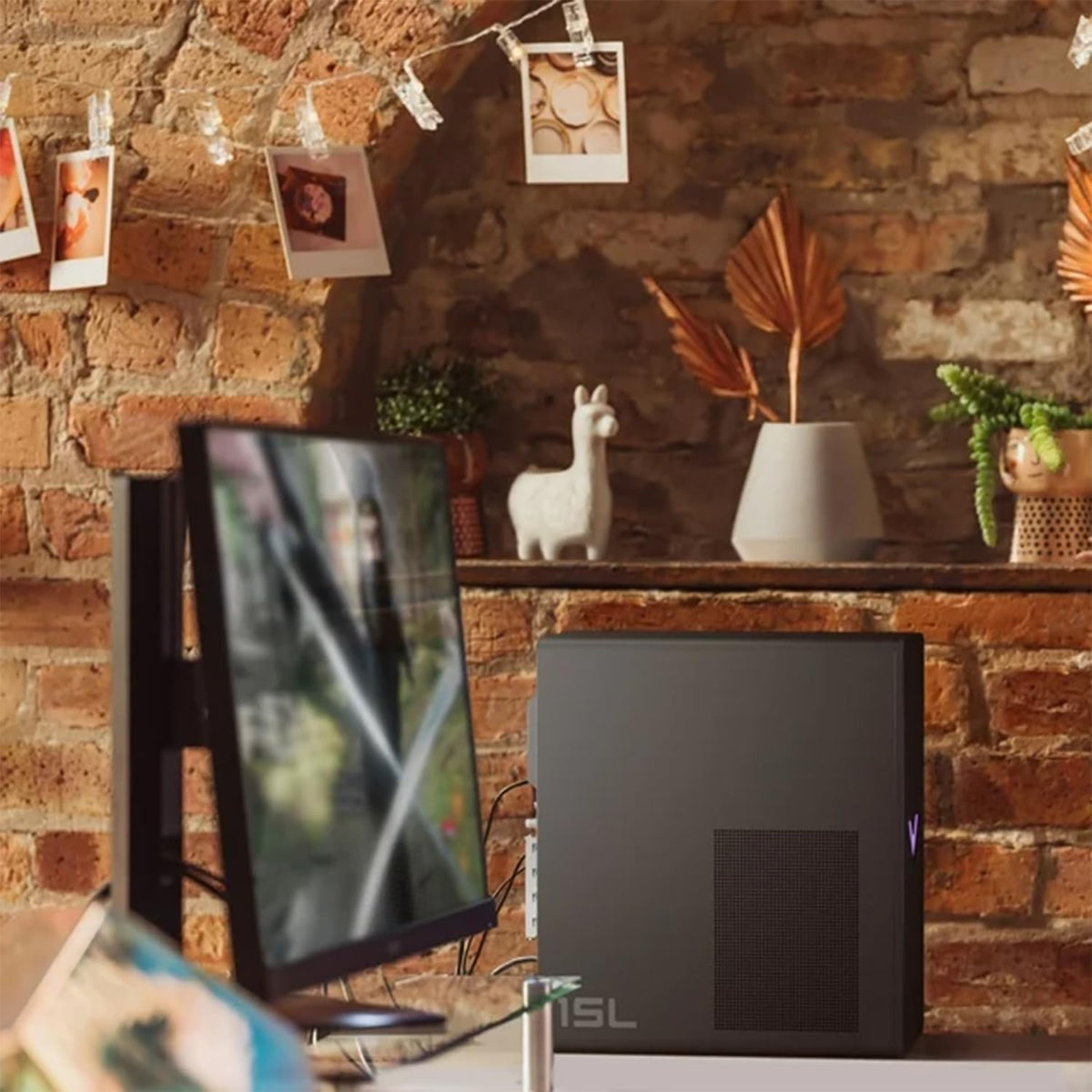 Black AMD Ryzen 5 5600G Gaming Desktop Tower H5560