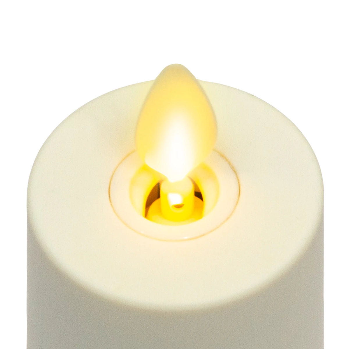 Realistic Artificial Moving Flame Votive Candle - Set of 2 - Ivory - 1.5" x 4" F9427