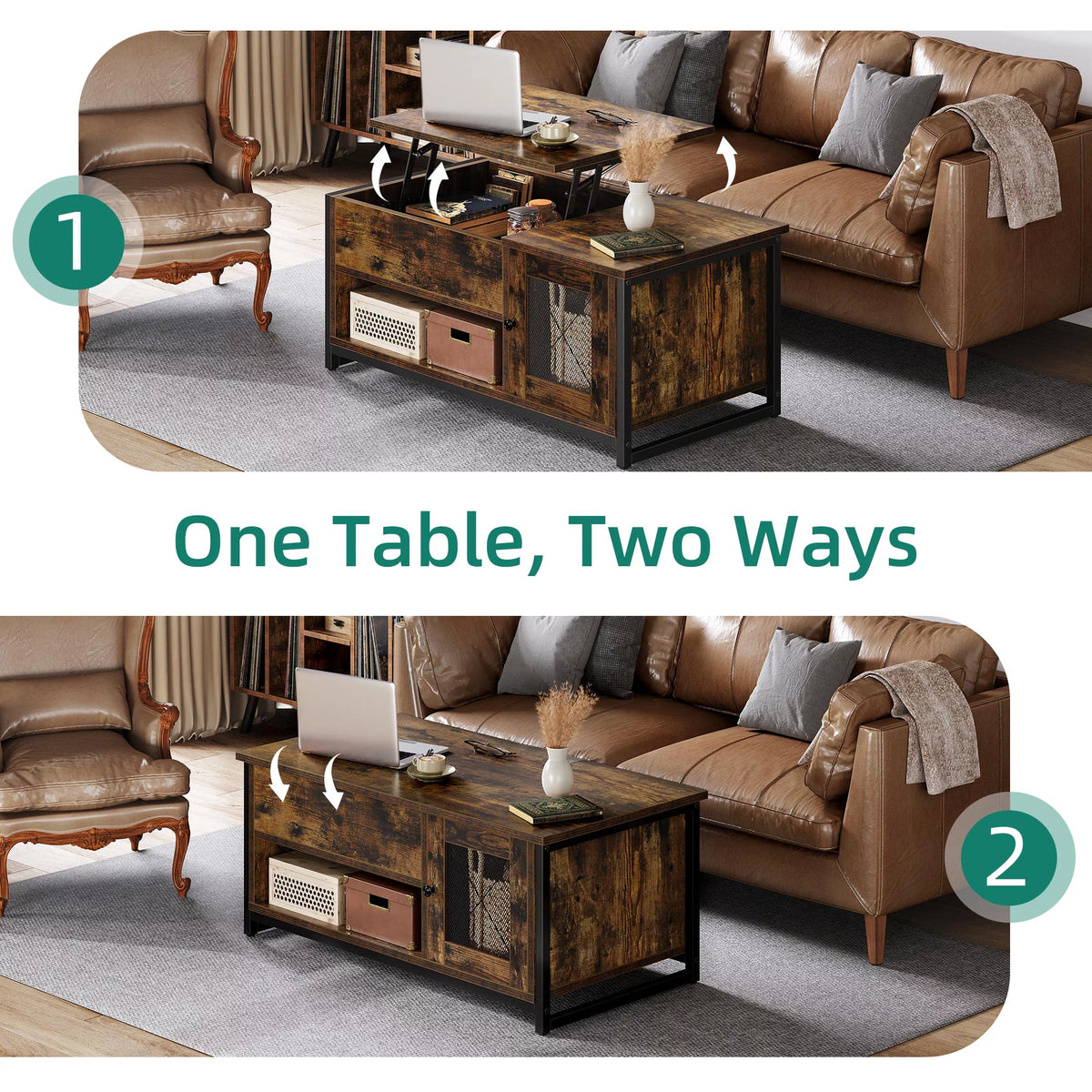 Lift Top Coffee Table with Storage C973578