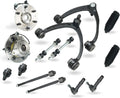 4WD 6-Lug Front Wheel Hub Bearing Control Arms Sway Bars Tie Rods 14pc Set F7824