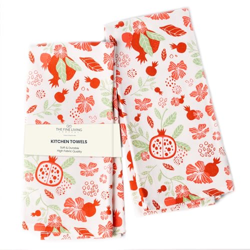 100% Cotton Christmas Kitchen Towels Set of 2 E940718