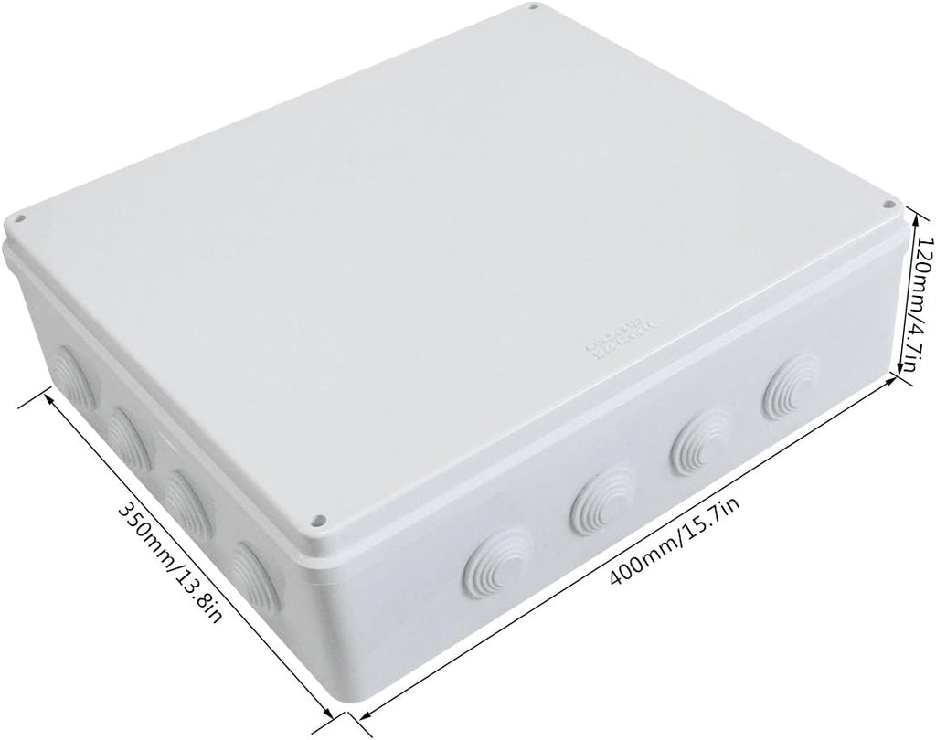 White IP65 Junction Box Project Enclosure 15.7 x 13.8 x 4.7 inch Pack of 2 N886777