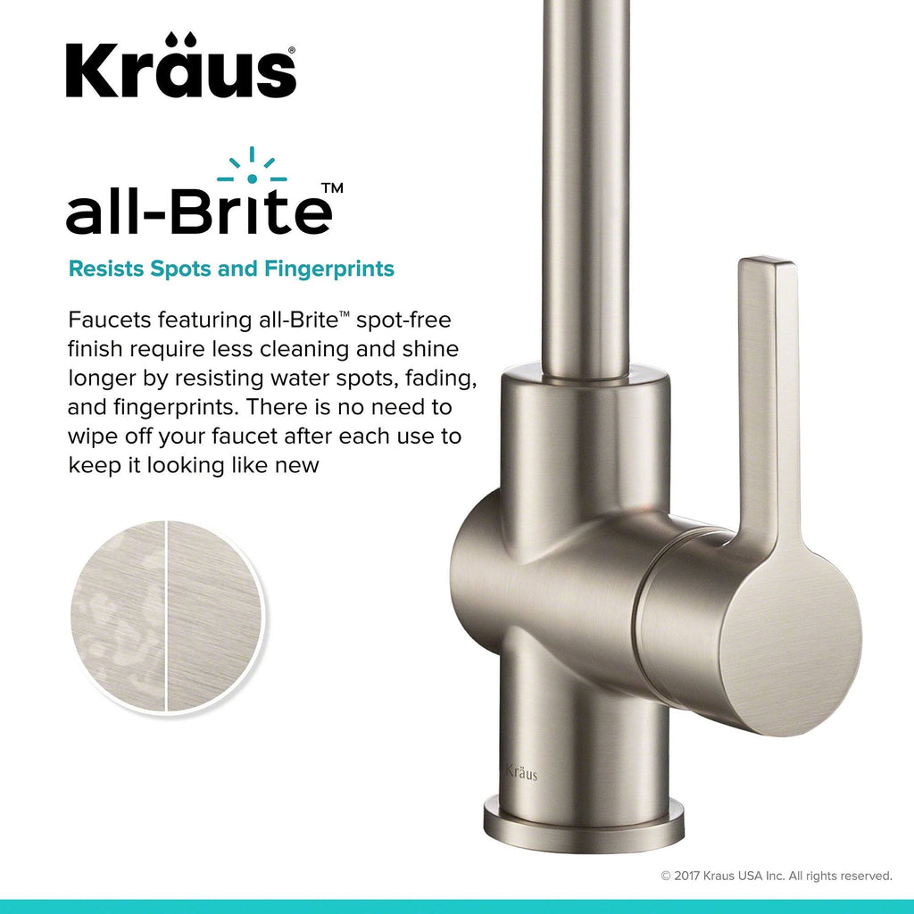 Brushed Gold Commercial Style Kitchen Faucet and Water Filter Faucet Combo S8309