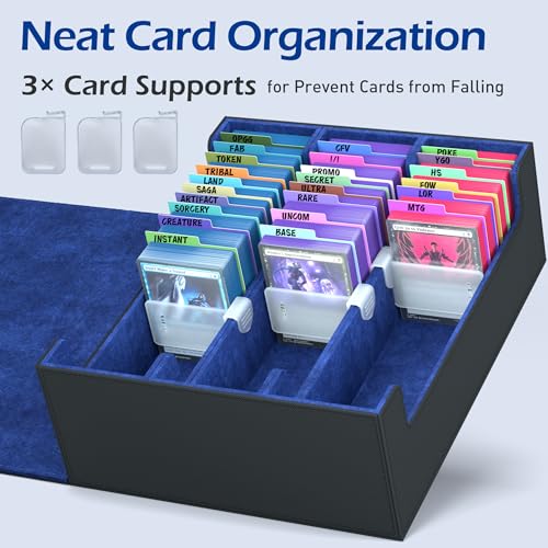 4-Row Trading Card Storage Box with 50 Sleeves & 24 Dividers O416805