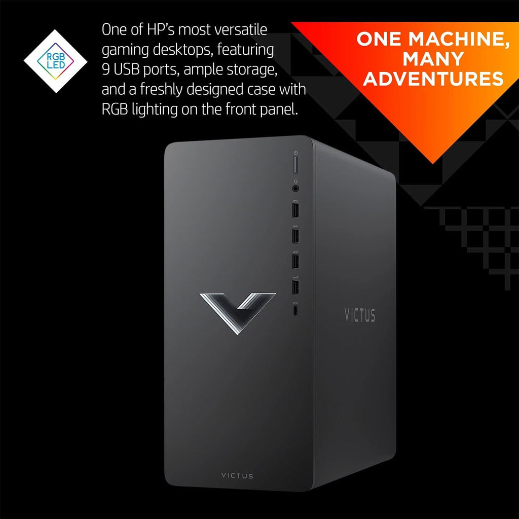 Black AMD Ryzen 5 5600G Gaming Desktop Tower H5560
