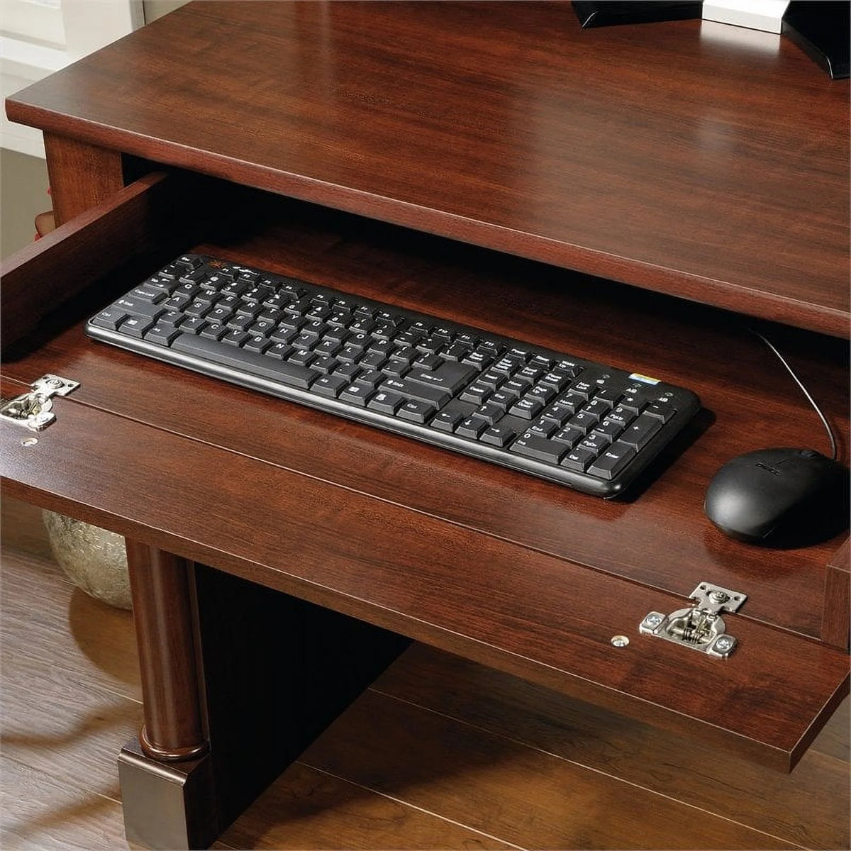 Contemporary Wood Computer Desk with Hutch F87418