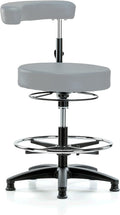 Adjustable Height Dental Stool with Arm and Foot Ring H2203