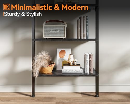 6 Tier Black Ladder Bookshelf Y670671