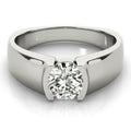 18K White Gold Plated Solitaire Engagement Ring 925 Sterling Silver W9739