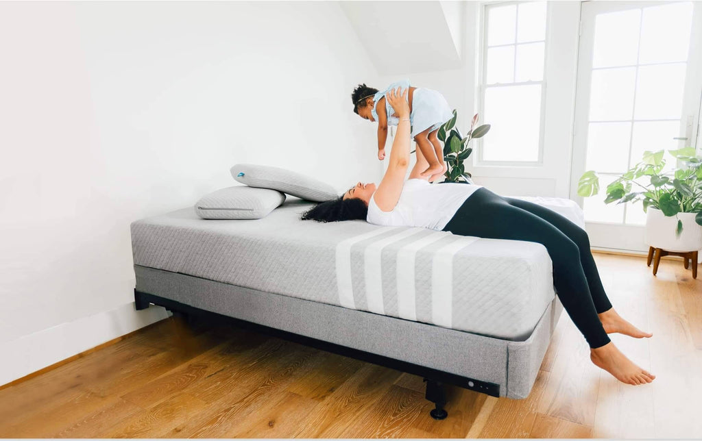 Gray California King Size Bed Mattress Foundation H9246