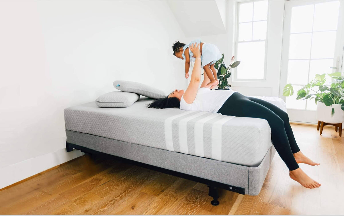 Gray California King Size Bed Mattress Foundation H9246