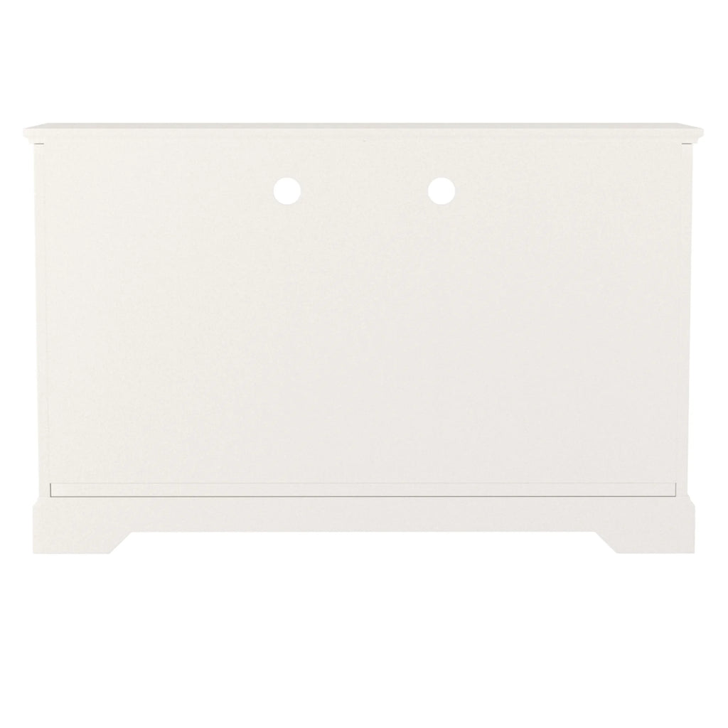 White Wood Media Storage TV Stand Console Z5302