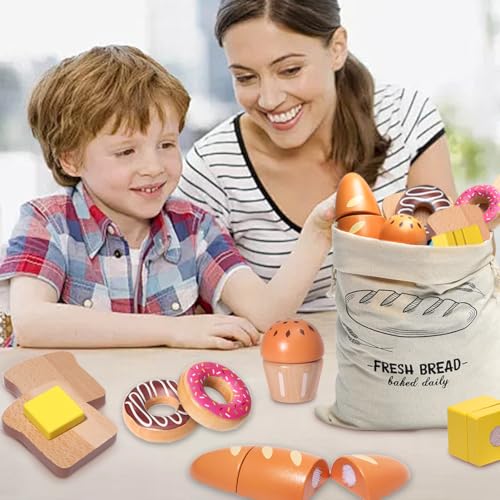 Wooden Bakery Playset with Storage Bag P13423