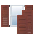 18 in. x 25 in. Real Wood Western Red Cedar Louvered Shutters Pair P91351