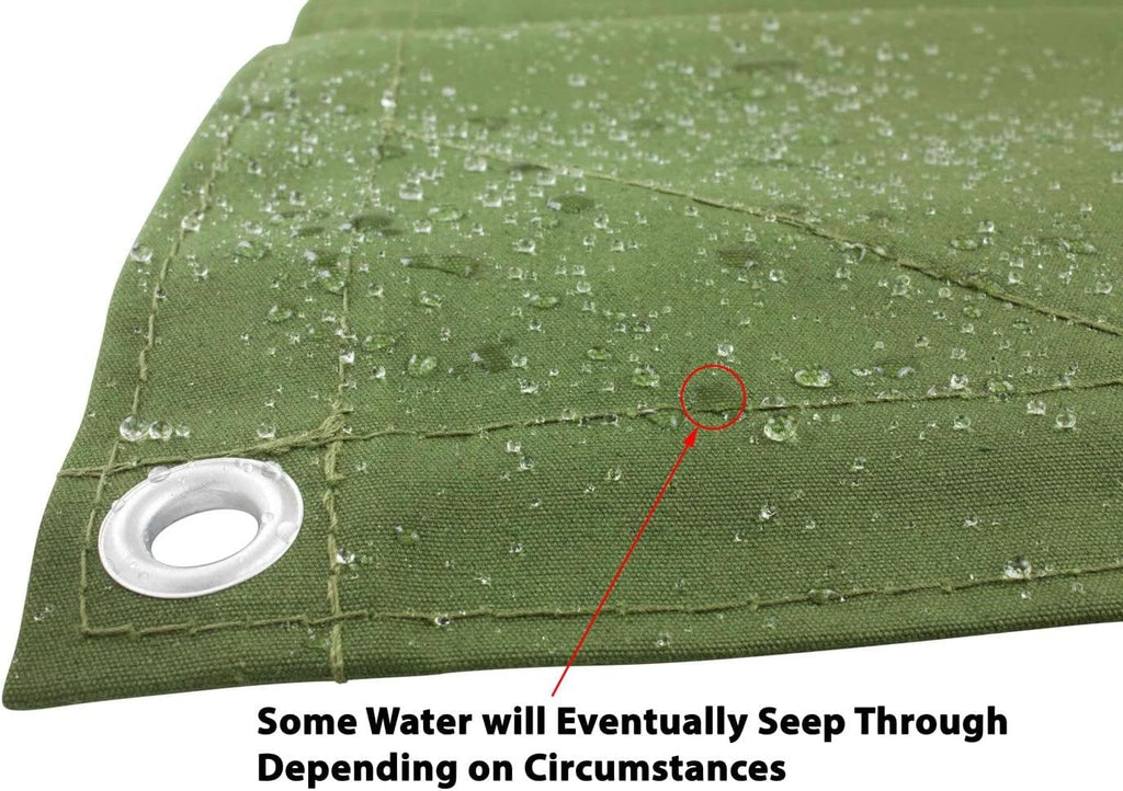 16' x 20' Green Canvas Tarp 12oz Water Resistant Z830090
