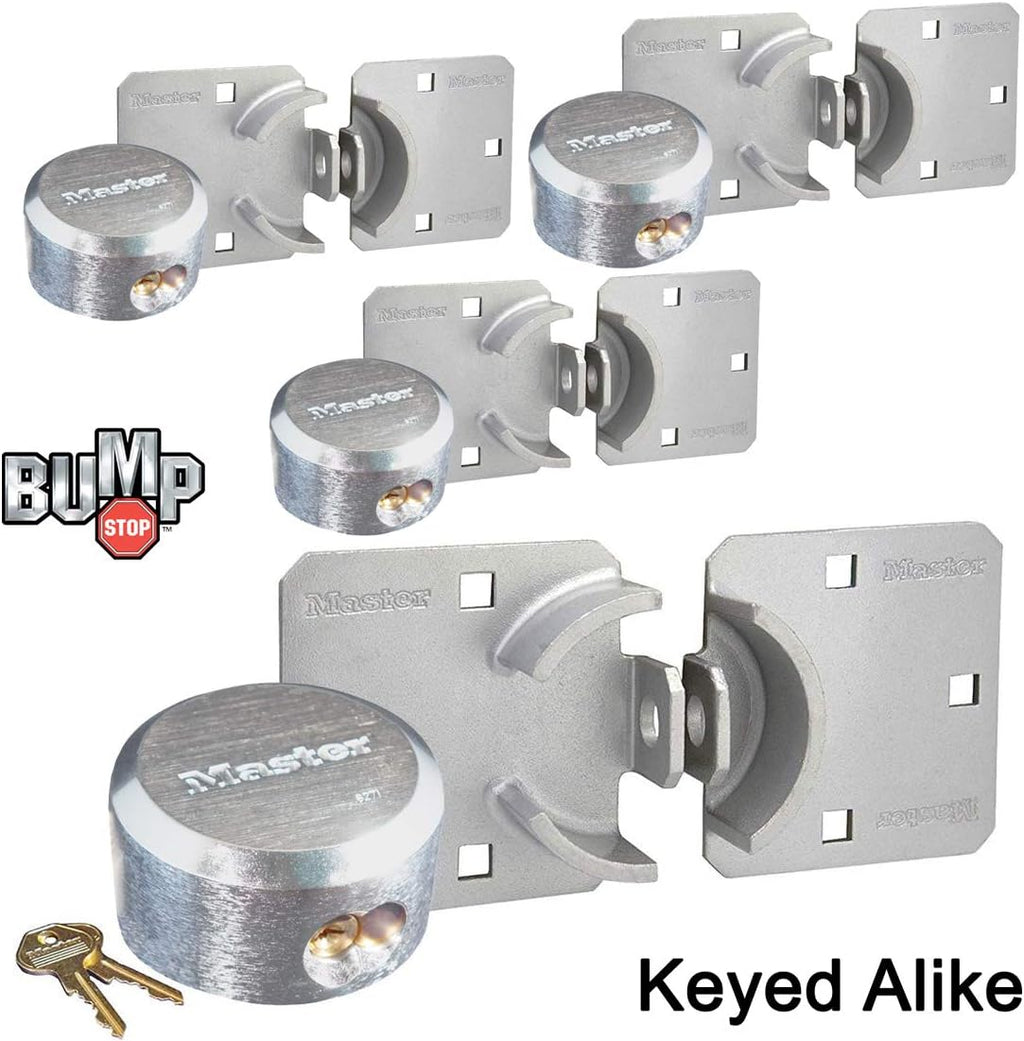 4 Keyed Alike Padlocks with Hidden Shackle V48190